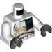 Torso SW Armor Stormtrooper, Black Pocket Device and Tan Dirt Stains Print / White Arms / Black Hands 