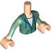 Torso Friends Green Vest with White Shirt Underneath
