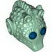 Minifig Head Modified Greedo with Dark Blue Eyes Print 