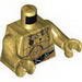 Torso SW C-3PO with Red and White Wires, Oil Stains and Silver Robot Limiter Print / Pearl Gold Arms / Pearl Gold Hands 