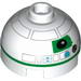 Brick, Round 2 x 2 Dome Top with Green Print (R2 Unit) 