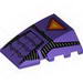 Wedge 4 x 4 No Top Studs with Sentinel Yellow, Orange and Red Triangle and Black Stripe Trim Print
