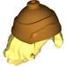 Minifig Hair Long Wavy with Gold Greek Soldier Helmet