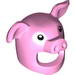 Minifig Mask Pig with Black Eyes Print