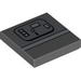 Tile 2 x 2 with White Stripe and Rectangles (SW Gonk Droid) Print 