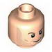 Minifig Head Dual Sided Beard Stubble, Brown Eyebrows, Smiling / Angry Clenched Teeth Print (Star-Lord) [Hollow Stud]