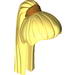 Minifig Hair Female Ponytail Long Straight with Gold Holder Print
