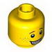 Minifig Head Open Mouth Smile with Teeth and Braces, Freckles Print [Hollow Stud]