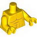 Torso Bare Chest with Muscles Outline, No Clavicles Print / Yellow Arms / Yellow Hands