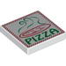 Tile 2 x 2 with Red and Green Pizza Takeout Box Print