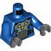 Torso Armor Plate with Straps and Nova Corps Markings Print / Blue Arms / Dark Bluish Gray Hands