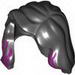 Minifig Hair Female Mid-Length with Part over Right Shoulder and Magenta Highlights Print