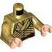 Torso LotR Robe with Woven Gold Strips and Dark Red Belt Print (Elrond) / Pearl Gold Arms / Light Flesh Hands