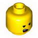 Minifig Head Dual Sided Open Smile with Tongue / Open Mouth Mouth on One Side Print (Emmet) [Hollow Stud]