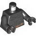 Torso Batman Logo with Body Armor Outline and Copper Belt Print / Black Arms / Black Hands