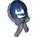 Minifig Helmet Space with Air Mask with Pearl Light Gray Hoses Print