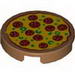Tile Round 2 x 2 with Pizza Pepperoni Print