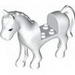 Horse with 2 x 2 Cutout, Blue Eyes Print
