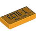 Tile 1 x 2 with 'ECTO-1' and 'NEW YORK' License Plate Print 