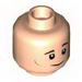 Minifig Head Dual Sided Male Brown Eyebrows, White Pupils and Chin and Cheek Dimples, Slight Smile / Scared Print (Dr. Peter Venkman) [Hollow Stud]
