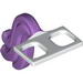 Minifig Costume Tail Unicorn with Medium Lavender Ends Print