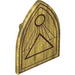 Набор LEGO Minifig Shield Triangular Long with Black Outlines, Circle and Triangles Print, Pearl Gold