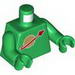 Torso Space Classic Moon Logo High on Torso Print, Inside with Ribs (second reissue) / Green Arms / Green Hands