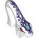 Minifig Head Modified Snake with Open Mouth and Red Eyes, Light Blue Gem and Dark Purple Scales Print (Pythor)