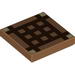 Tile 2 x 2 with Dark Brown Minecraft Grid Print