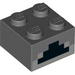 Brick 2 x 2 with Light Bluish Gray and Black Minecraft Geometric Print