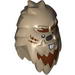 Minifig Head Modified Yeti with Shaggy Hair and Reddish Brown Fur and Beaver Teeth Print