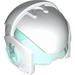 Minifig Helmet Space with Trans Light Blue Visor and Ear Protectors