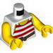 Torso Pirate Stripes Red with Rope Belt Print / Yellow Arms / Yellow Hands