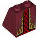 Slope 65В° 2 x 2 x 2 with Bottom Tube with Robes with Gold Flames Trim over Red Dress with Black Skulls Print