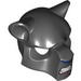 Minifig Mask Feline with Dark Blue Nose, Fangs and Gray Fur Print
