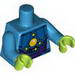 Torso Space Armor with 5 Yellow Lights Print / Dark Azure Arms / Lime Hands