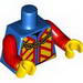 Torso Castle King Jacket with Red and Yellow Chevrons and Gold Chain Print / Red Arms / Yellow Hands