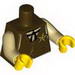 Torso Western Sheriff Star Badge, Vest, Gold Chain, Black Tie Print / Tan Arms / Yellow Hands