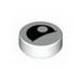 Tile, Round 1 x 1 with Black Eye with Pupil Partially Closed Print