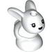 Bunny Rabbit Baby Sitting with Black Eyes and Black Nose Print