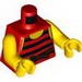 Torso Pirate Stripes Black with Brown Belt with Buckle Print / Yellow Arms / Yellow Hands