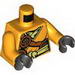 Набор LEGO Torso Ninjago Female Robe with Bright Light Yellow Sash and Scabbard Print / Bright Light Orange Arms / Black Hands, Bright Light Orange