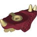 Minifig Shoulder Pads with 3 Spikes and Spine with Dark Red Pads Print
