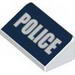 Slope 30В° 1 x 2 x 2/3 with White 'POLICE' on Dark Blue Background Print