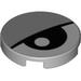 Tile Round 2 x 2 with Bottom Stud Holder with Eye and Eyelid Print