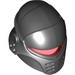 Minifig Helmet SW Inquisitor with Trans Red Visor with White Side Insignia Print
