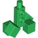 Creature Torso Blocky with Cube Feet (Minecraft Creeper)