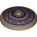 Dish 4 x 4 Inverted (Radar) with Gray and Dark Purple Snake and Geometric Print