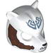 Набор LEGO Minifig Mask Bear with Black Nose, Fangs, Tribal Markings and Copper Armor with Rivets Print, Белый