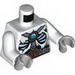 Torso Fur with Wide Belt, Straps, Glowing Bones and Ice Chi Emblem Print / White Arms / Light Bluish Gray Hands